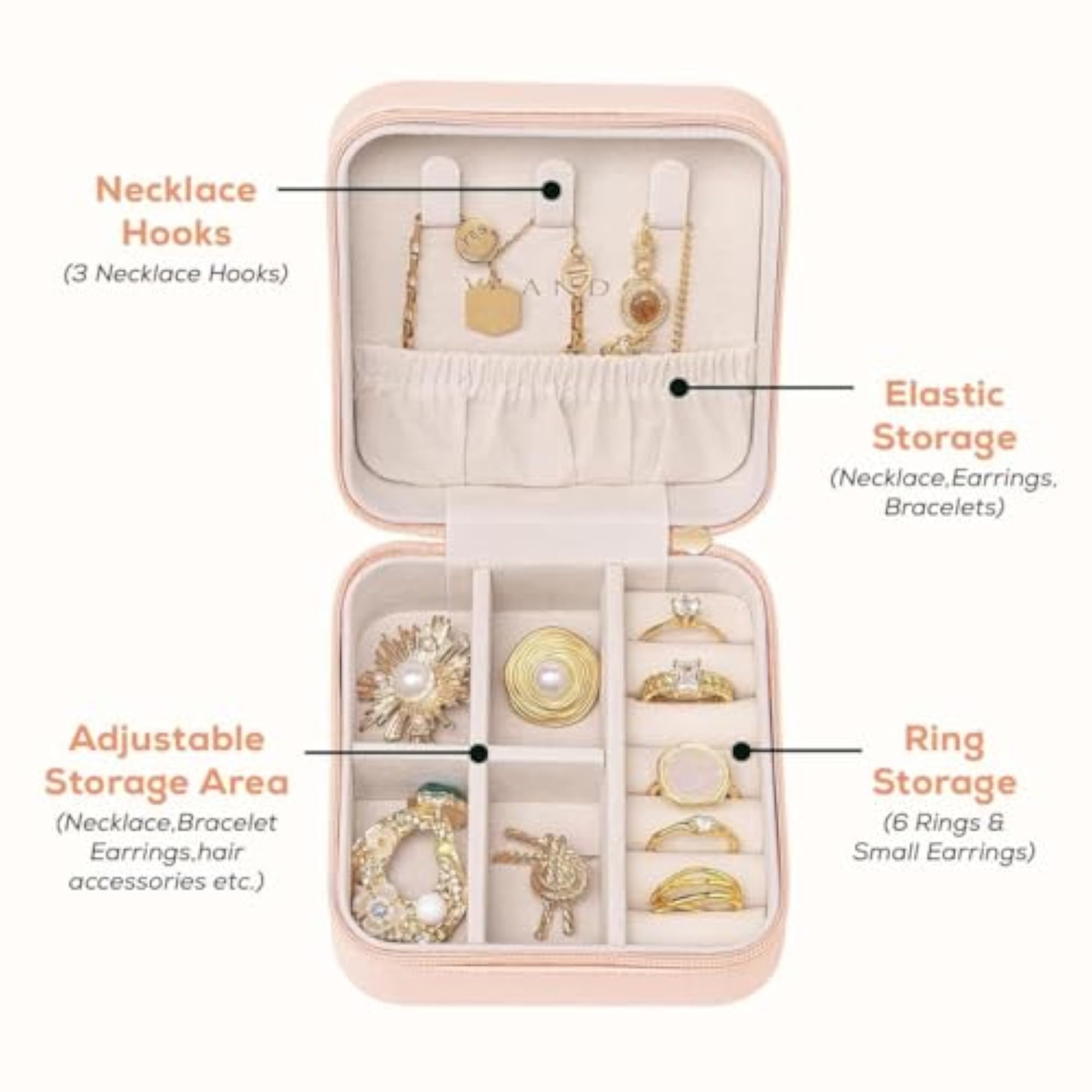 Personalised Jewellery Organizer Box for Travel